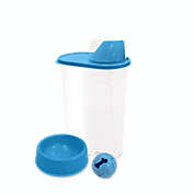 Archstone Pets - Pet Essentials Kit, Blue, Food Container, Treat Ball, Bowl