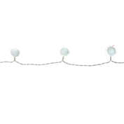 Kaemingk 40-Count Cool White Iridescent Snowball LED Christmas Lights - 19.2 ft White Wire