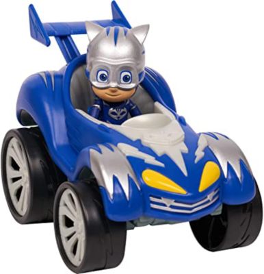 PJ Masks Power Racers Vehicles, Articulated Catboy Figure and Cat-Car, Blue