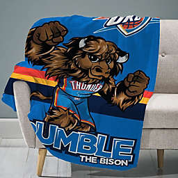Sleep Squad Oklahoma City Thunder Rumble The Bison  60-Inch X 80-Inch Raschel Plush Blanket