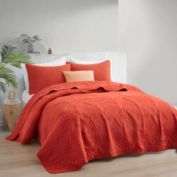 Unikome 3-Piece Quilted Reversible Coverlet Set, Ultra Lightweight Bedspread in Red, Full/Queen