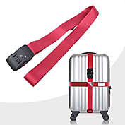 Kitcheniva Red Luggage Cross Strap w/ Combination Lock Adjustable Non-Slip Cross Strap