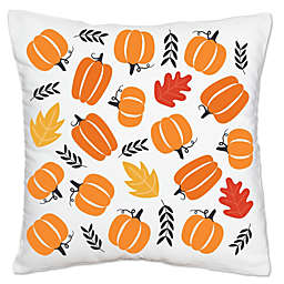 Big Dot of Happiness Fall Pumpkin - Halloween or Thanksgiving Party Home Decorative Canvas Cushion Case - Throw Pillow Cover - 16 x 16 Inches