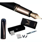 Maison Luxury Fountain Pen Set-Medium Extra Fine Nib Fountain Pen Includes Black and Blue Ink Cartridges with Ink Converter Luxury Pen for Men & Women