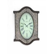 HomeRoots Home Decor Bronze Finish Wooden Vintage Wall Clock - 274496