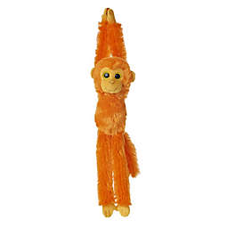 Aurora 24" Colorful Hanging Chimp Plush Stuffed Animal Monkey, Orange