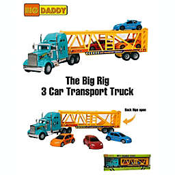 BIG DADDY - City Workers & Construction BIG RIG Semi-Trucks Toy Series - 3 Race Car Carrier Speedway Arena Transport Vehicle