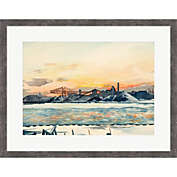Great Art Now Industrial Coastal Scene by Bruce Nawrocke 26.5 -Inch x 20.75-Inch Framed Wall Art