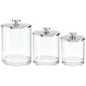 mDesign Storage Apothecary Canister for Bathroom, 3 Pack