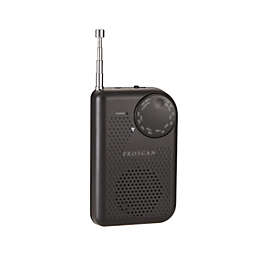 Proscan - Portable AM/FM Radio, 3.5mm Input, Black
