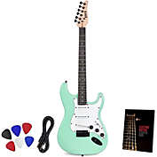LyxPro 39&quot; CS Series Electric Guitar Stratocaster Kit for Beginner, Intermediate & Pro Players with Guitar, Amp Cable, 6 Picks & Learner&#39;s Guide   Solid Wood Body, Volume/Tone Controls, 5-Way Pickup