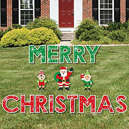 Big Dot of Happiness Very Merry Christmas - Yard Sign Outdoor Lawn Decorations - Holiday Santa Claus Party Yard Signs - Merry Christmas