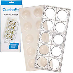 CucinaPro Ravioli Mold with Extra Large 1 3/4 Inch Squares- Authentic Ravioli Tray and Press Makes 10 Italian Raviolis at a Time