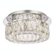 Elegant Lighting Home Decorative Monroe 12 inch LED single flush mount - Chrome
