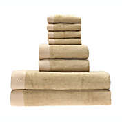 Bedvoyage Rayon Made from Bamboo Luxury Towels, Champagne - Set of 4 Washcloths, 2 Hand Towels and 2 Bath Towels