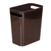 mDesign Slim Plastic Trash Can Garbage Wastebasket, 12" High