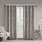 Alternate image 0 for JLA Home SUNSMART Jenelle Paisley Total Blackout Window Curtains for Bedroom, Living Room, Kitchen, Faux Silk with Traditional Grommet, Energy Savings Curtain Panels, 1-Panel Pack, 50x63, Taupe