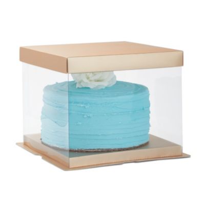 15 Plastic Disposable Cake Containers Carriers with “13”Dome Lids and Cake Lin 