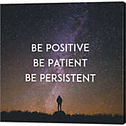 Great Art Now Be Positive Be Patient Be Persistent - Stars by Color Me Happy 24-Inch x 24-Inch Canvas Wall Art