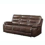 Yeah Depot Aashi Sofa (Motion), Brown Leather-Gel Match