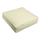 Outdoor Living and Style 25" Natural Ivory Sunbrella Deep Seating Pillow and Chair Cushion