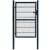 Home Life Boutique Fence Gate Steel 40.6"x98.4" Anthracite