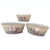 Dolce Mela French Country Planters Vintage Metal Decorative Flower Pots