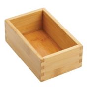 mDesign Bamboo Kitchen Drawer Organizer Trays