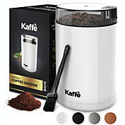Kaffe Electric Coffee Grinder - 14 Cup (3.5oz) with Cleaning Brush. Easy On/Off. Perfect for Coffee, Spices, Nuts, Herbs, Corn (White)