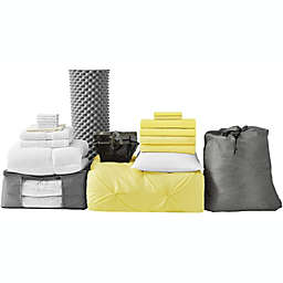 College Dorm Pack - Twin XL Bedding Basics & More - Pin Tuck Limelight Yellow Color Set