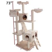 Majestic Pet Product 73-Inch Wood Casita Fur Tree for Cats