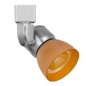 Saltoro Sherpi Metal and Frosted Polycarbonate LED Track Fixture, Silver and Yellow-