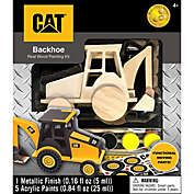 Works of Ahhh Craft Set - Caterpillar Backhoe Wood Paint Kit - Comes With Everything You Need