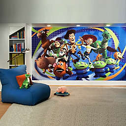 Roommates Decor Toy Story 3 Chair Rail Prepasted Wallpaper Mural 6' x 10.5' - Ultra-strippable