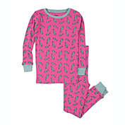 Leveret Kids Two Piece Cotton Pajamas Overall Sea Horse