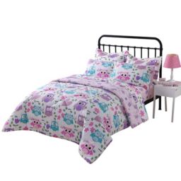 MarCielo 7 Pieces Kids Comforter Set Girls Comforter Set Kids Bedding Set Include Sheet Set Bunk Beds for Kids