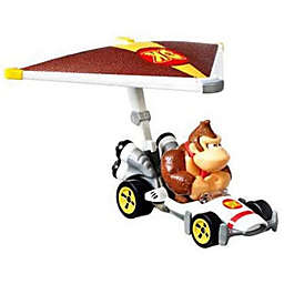 Hot Wheels Die-Cast Mario Kart Donkey Kong in B-Dasher Kart with Super Glider