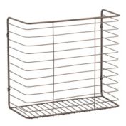 mDesign Wall Mount Metal Craft Storage Organizer Basket Bin