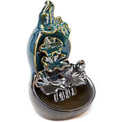 Juvale Ceramic Backflow Flower Waterflow Incense Burner with 15 Cones (4.4 x 7.7 Inches)
