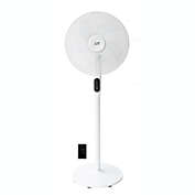 Sunpentown Heavy Duty Quiet 16" DC-Motor Energy Saving Stand Fan with Remote Control and Timer - Piano White