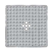 Stock Preferred Non-slip Square Bathtub Mat with Strong Suction Cups in 21"x21" Dot Gray