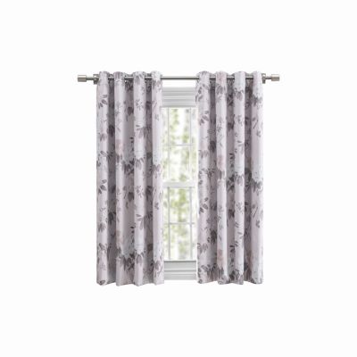 Ricardo Mystic Garden Floral Blackout Grommet Panel w/Wand 52x45 Blush