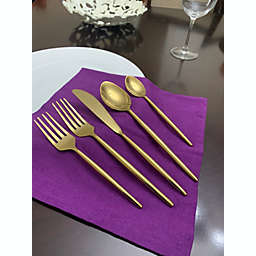Vibhsa Flatware Gold 30 Pieces Modern Place Setting