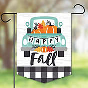 Big Dot of Happiness Happy Fall Truck - Outdoor Lawn and Yard Home Decorations - Harvest Pumpkin Party Garden Flag - 12 x 15.25 inches