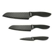 Gourmet Edge Diamond Nonstick Blade Cutlery Knife Set with Sheath (3 Piece)