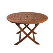Northlight 47" Brown Solid Round Outdoor Acacia Wood Folding Patio Dining Table