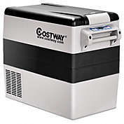 Costway 55-Quarts Portable Thermoelectric Electric Car Cooler Refrigerator for Beverage