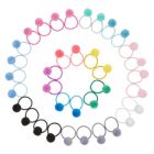 Alternate image 0 for Glamlily 90s Pom Pom Ball Hair Ties for Kids and Women, 13 Colors (2 In, 36 Pack)