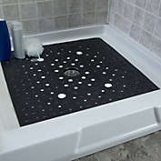 Kitcheniva 27" Extra Large Square Anti-Slip Shower Safety Mat, Black
