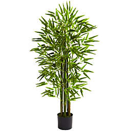 Nearly Natural 5384 Bamboo UV Resistant Tree, 4-Feet, Green